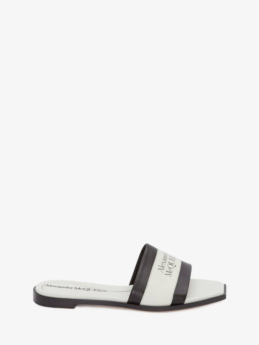 Sandalias Alexander McQueen Signature Slide Mujer - Blancos - Mexico 423-XMOLRW